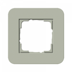 Рамка GIRA E3 серо-зеленый/белый глянцевый - 1 пост