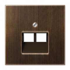 INTERNET-розетка 2ая античная латунь неэкранированная