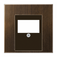 АУДИО-розетка античная латунь 2-разъем черная вставка