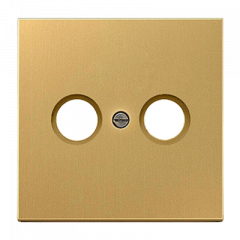 TV-FM-розетка проходная латунь classic для систем приема спутникового эфирного и кабельного