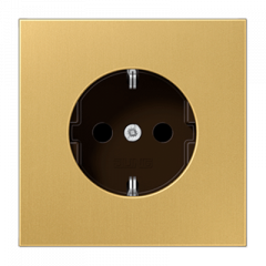 РОЗЕТКА с заземлением латунь classic