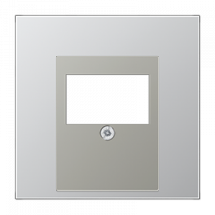 АУДИО-розетка алюминий 2-разъем черная вставка