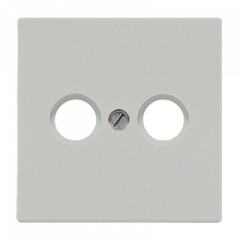 TV-FM-розетка проходная светло-серая для систем приема спутникового эфирного и кабельного вещания