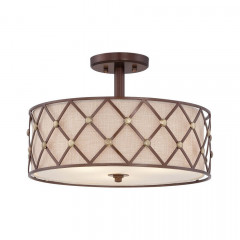 Потолочный светильник на штанге Quoizel Brown Lattice QZ/BROWNLATT/SF