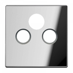 TV-SAT-розетка проходная хром полированный для приема спутникового, эфирного и кабельного вещания