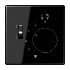 Терморегулятор для ТЕПЛОГО ПОЛа черный 10А, 250V~ с датчиком 4m