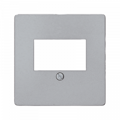 Аудиорозетка под зажим алюминиевый металлик