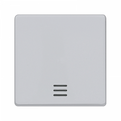 Переключатель 1-клавишный С/П алюминиевый металлик