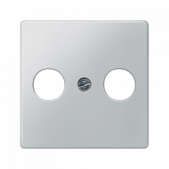 TV/FM-розетка оконечная алюминиевый металлик