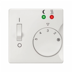 Терморегулятор для ТЕПЛОГО ПОЛа титаново-белый с датчиком