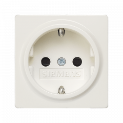 РОЗЕТКА с заземлением и защитными шторками титаново-белый (IP 44)