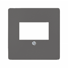 Аудиорозетка под зажим черный металлик