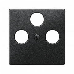 TV/SAT-розетка оконечная черный металлик