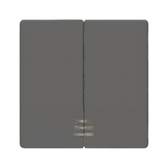 ВКЛючатель 2-клавишный С/П черный рояль (IP44)