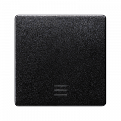 Переключатель 1-клавишный С/П черный рояль (IP 44)