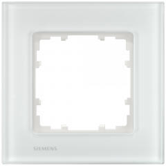 Рамка Siemens Delta Miro стекло белое - 1 пост