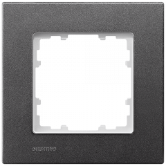 Рамка Siemens Delta Miro пластик черный металлик - 1 пост