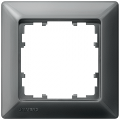 Рамка Siemens Delta Line пластик черный металлик - 1 пост