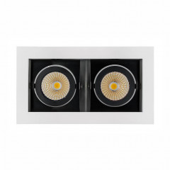 Встраиваемый светильник Arlight 024130 CL-KARDAN-S180x102-2x9W Warm (WH-BK, 38 deg)