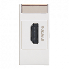 Розетка HDMI 1-модульная Белый