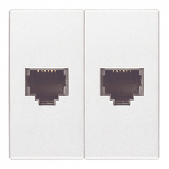 TF-розетка двойная Белый