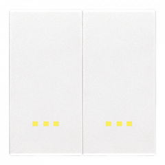 КНОПКА 2-модульная с/п Белый