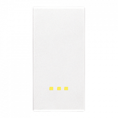 Переключатель крестовой 1-модульный с/п Белый