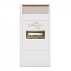 Розетка-USB Белый 1-модульная