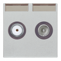 TV-RD-SAT-розетка проходная Некст 2-модульная