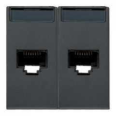 INTERNET-розетка двойная Серый