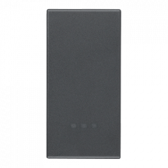 Переключатель с 2х мест 1-модульный Серый