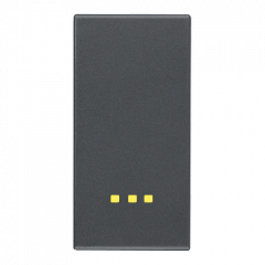 Переключатель с 2х мест 1-модульный с/п Серый