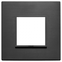 Рамка Vimar Eikon Evo алюминий полностью черный - 1 пост