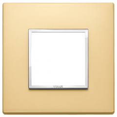 Рамка Vimar Eikon Evo алюминий сатинированное золото - 1 пост