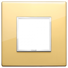 Рамка Vimar Eikon Evo алюминий полированное золото - 1 пост