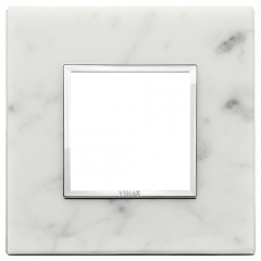 Рамка Vimar Eikon Evo камень белый каррара - 1 пост
