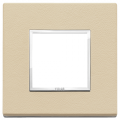 Рамка Vimar Eikon Evo кожа кремовый - 1 пост