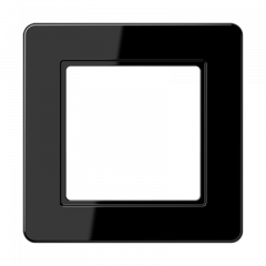 Рамка Jung A flow термопласт черный - 1 пост