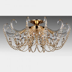 Светильник потолочный Crystal Lux IMPERIA PL6 GOLD/AMBER