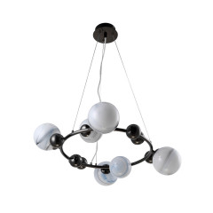 Светильник подвесной Crystal Lux SALVADORE SP6H BLACK CHROMIUM