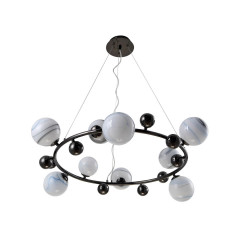 Светильник подвесной Crystal Lux SALVADORE SP9H BLACK CHROMIUM