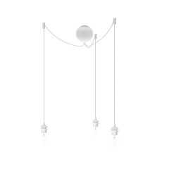 Подвес на 3 плафона Umage Cannonball белый, длина провода 2,5 м