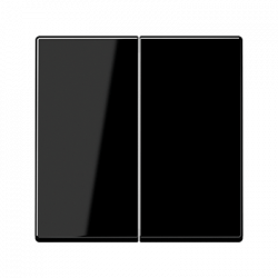 ПЕРЕКлючатель 2х-клавишный черный (два переключателя с двух мест одной нагрузкой, IP44)