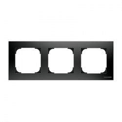 Рамка ABB Sky Niessen черный бархат - 3 поста