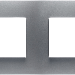 Рамка ABB Niessen Zenit серебристый - 2 поста (2+2 модуля)