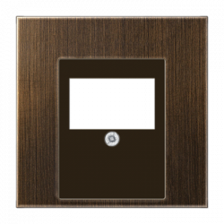 АУДИО-розетка античная латунь 2-разъем белая вставка