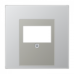 АУДИО-розетка алюминий 2-разъем белая вставка