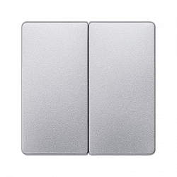 КНОПКА 2-клавишная алюминиевый металлик
