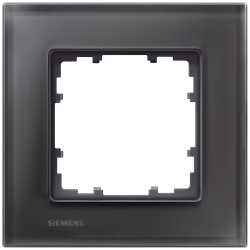 Рамка Siemens Delta Miro стекло черное - 1 пост