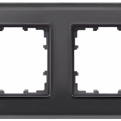 Рамка Siemens Delta Miro стекло черное - 2 поста